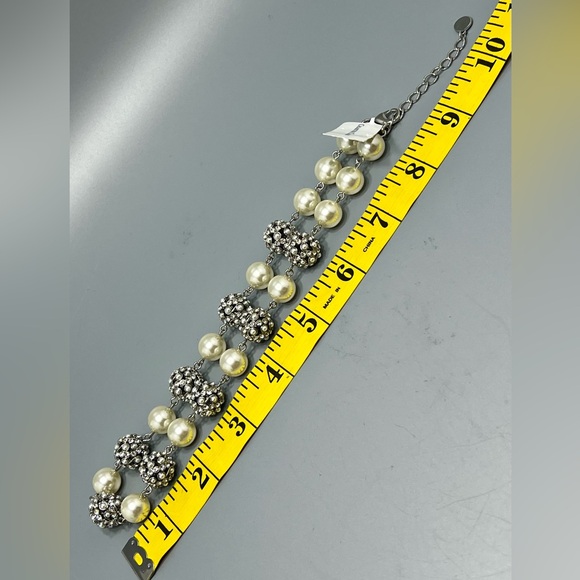 CHARTER CLUB Pavé & Imitation Pearl Necklace - Picture 7 of 7